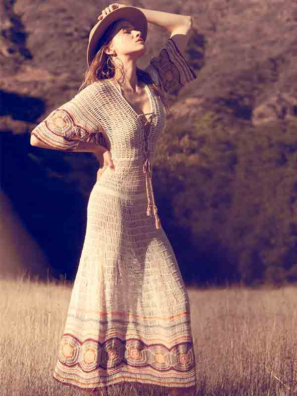 crochet maxi dress